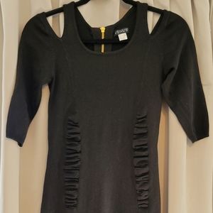 Venus Cold-shoulder Sweater Dress w/zipper back